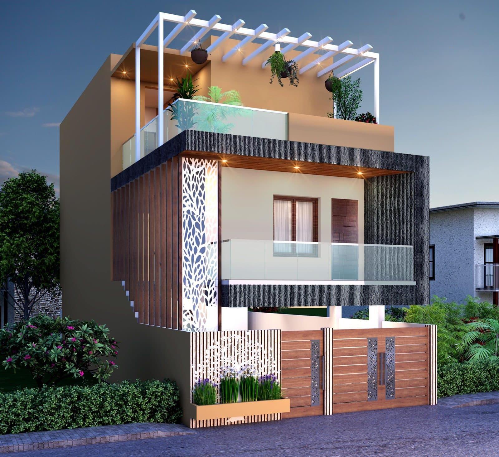 Individual House elevation, Chennai