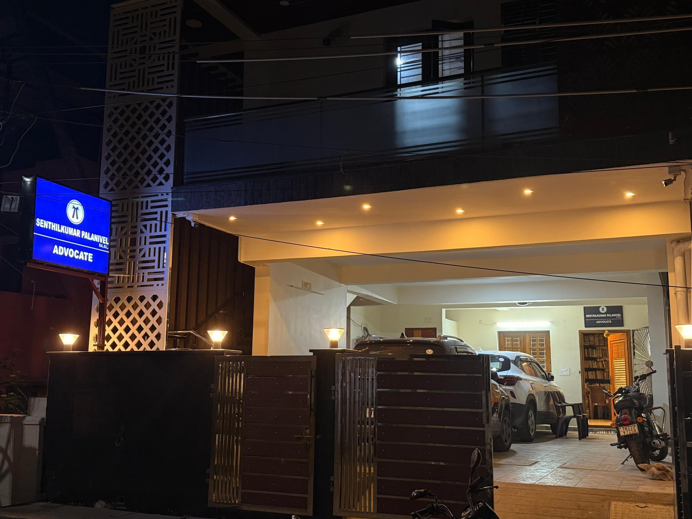 Individual House parking and entrance